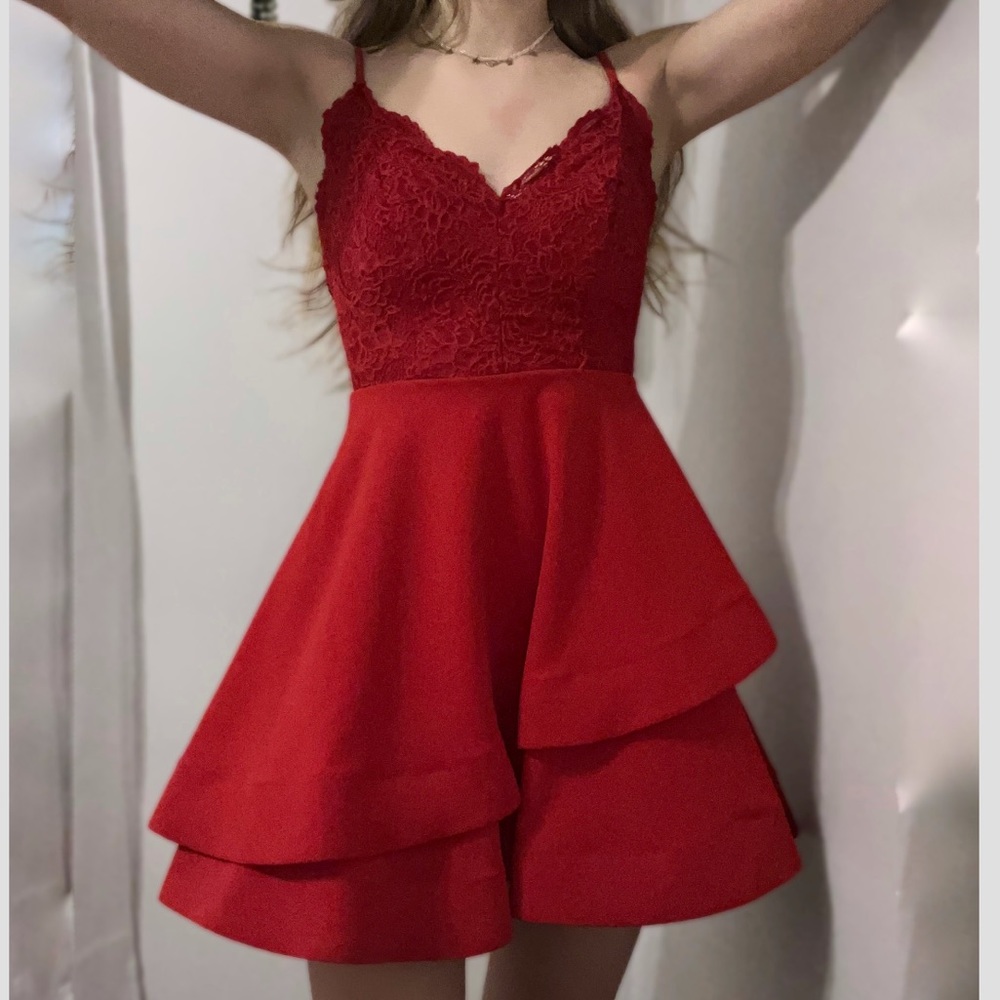 Red dress from Macy’s, Size Small
